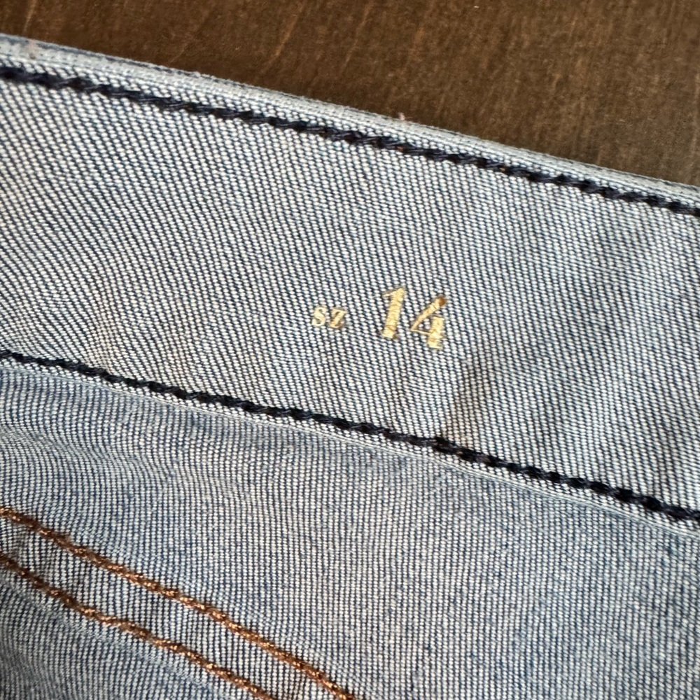 White House Black Market Women's Skinny Jeans Blue Distressed - Picture 6 of 13